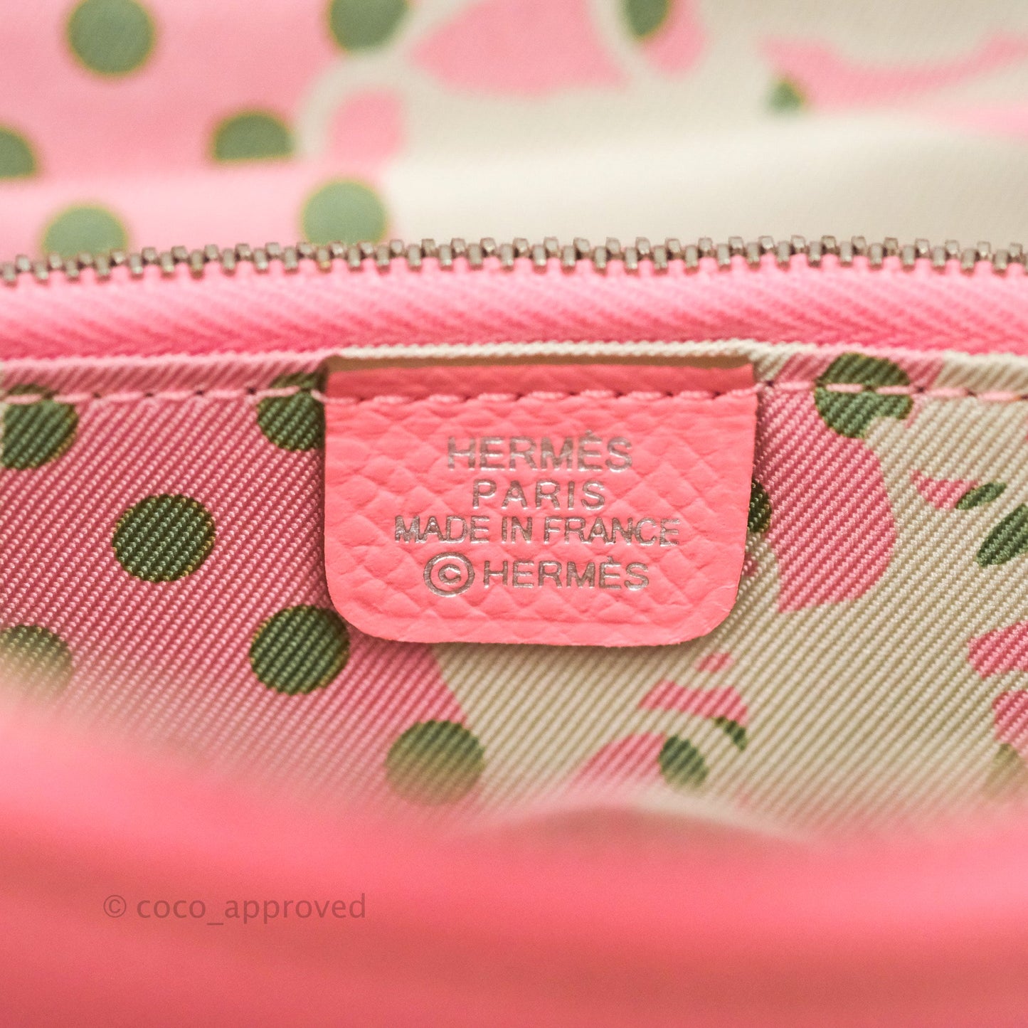 Hermès Silk In Compact Wallet Rose Lipstick Epsom