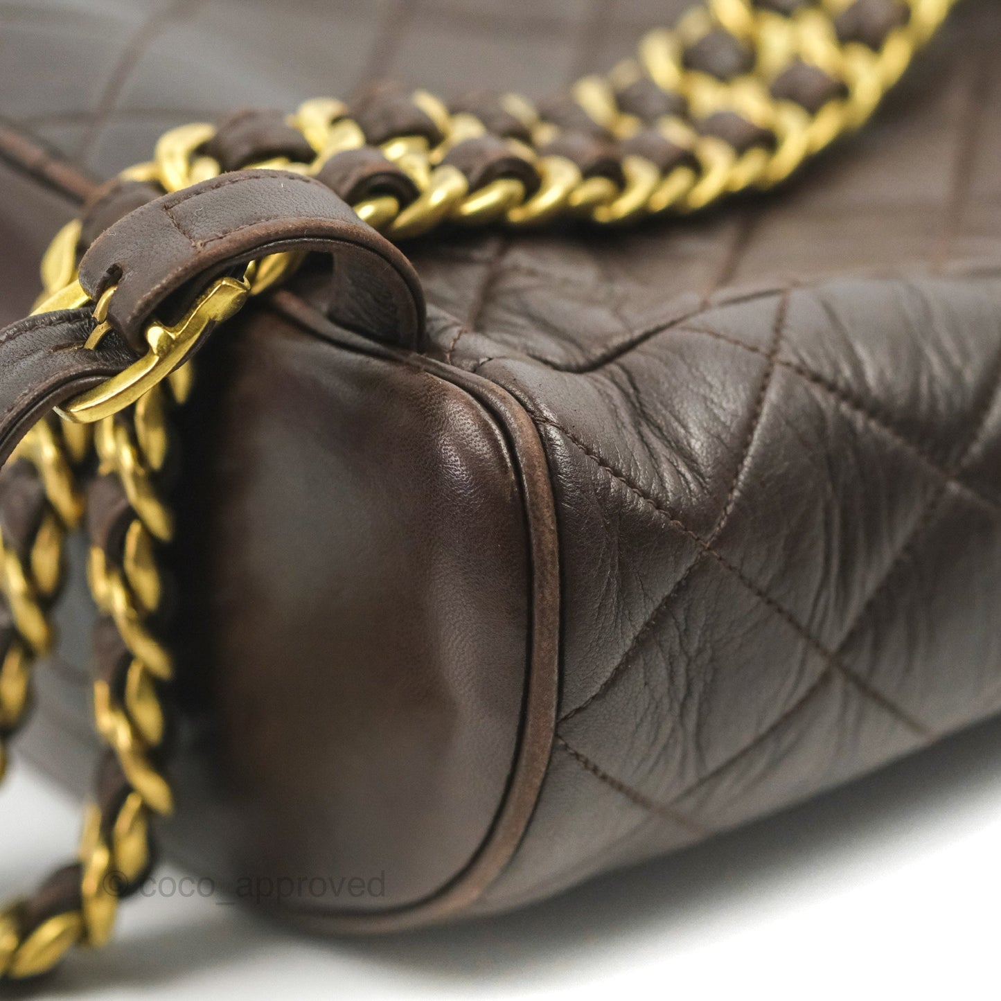 Chanel Vintage CC Duma Backpack Brown Lambskin 24K Gold Hardware
