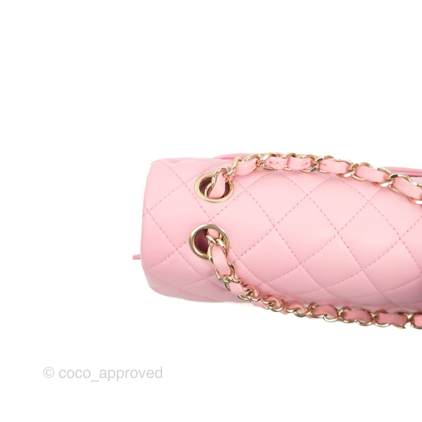 Chanel Small Classic Quilted Flap Pink Lambskin Gold Hardware