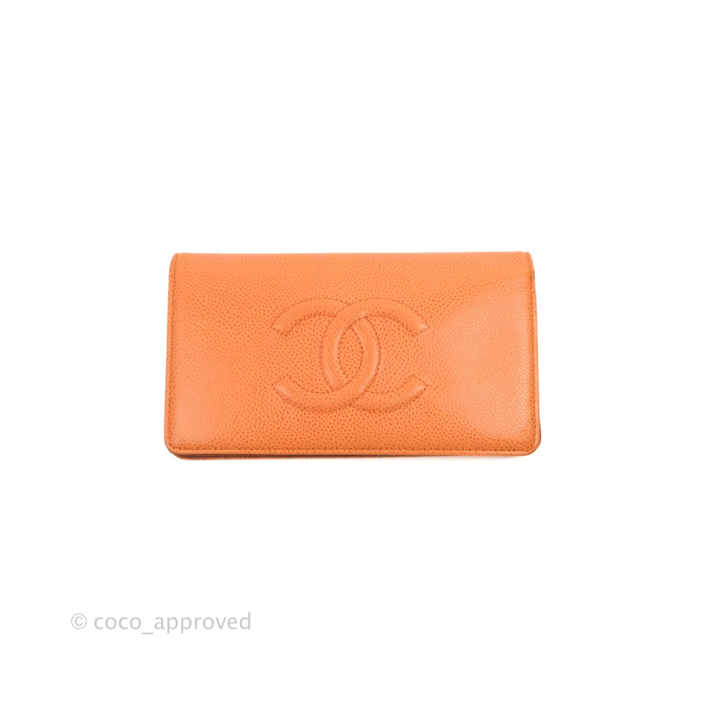 Chanel Yen Wallet Orange Claire Grained Calfskin