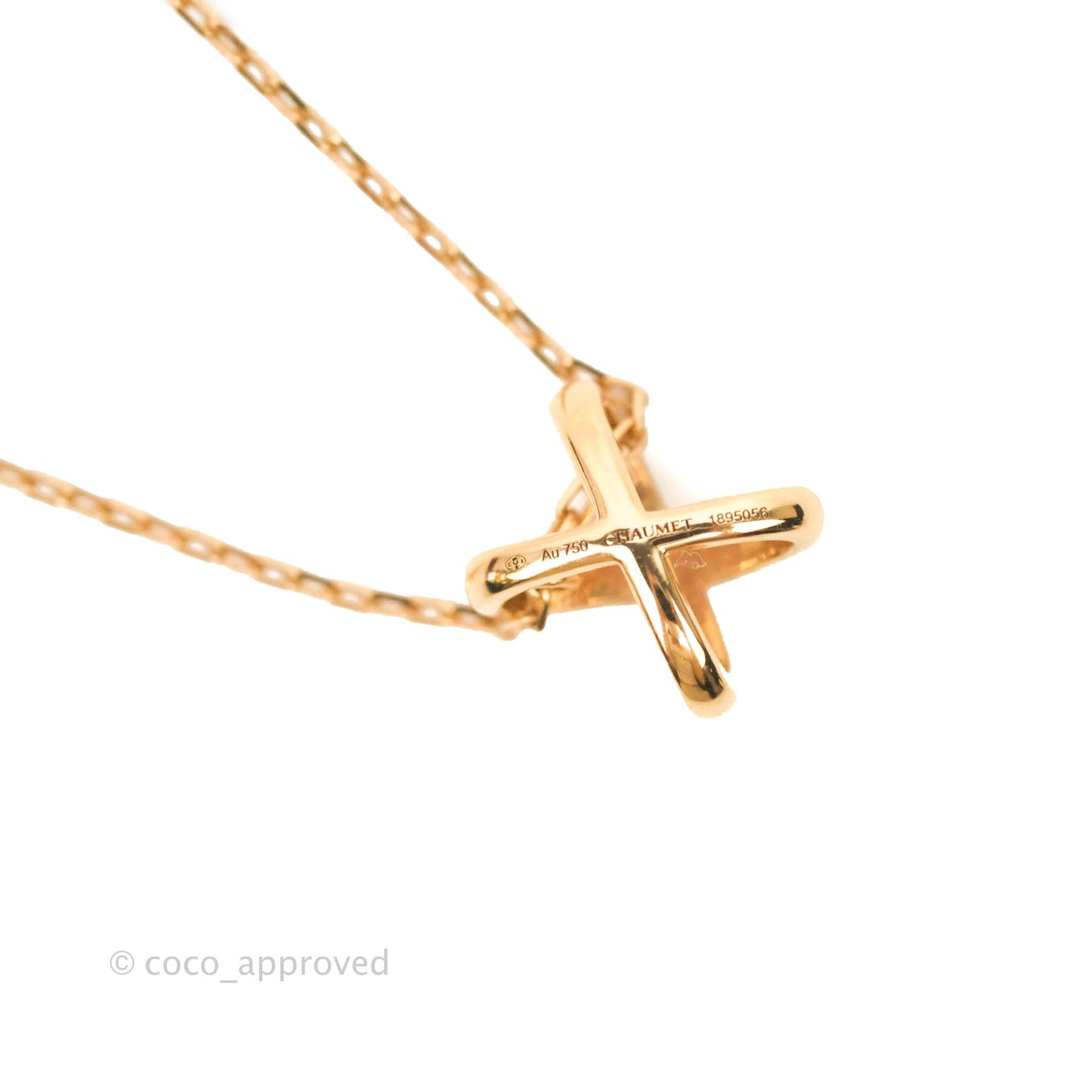 Chaumet L Jeux De Liens Pendant Pink Gold and Diamond Necklace
