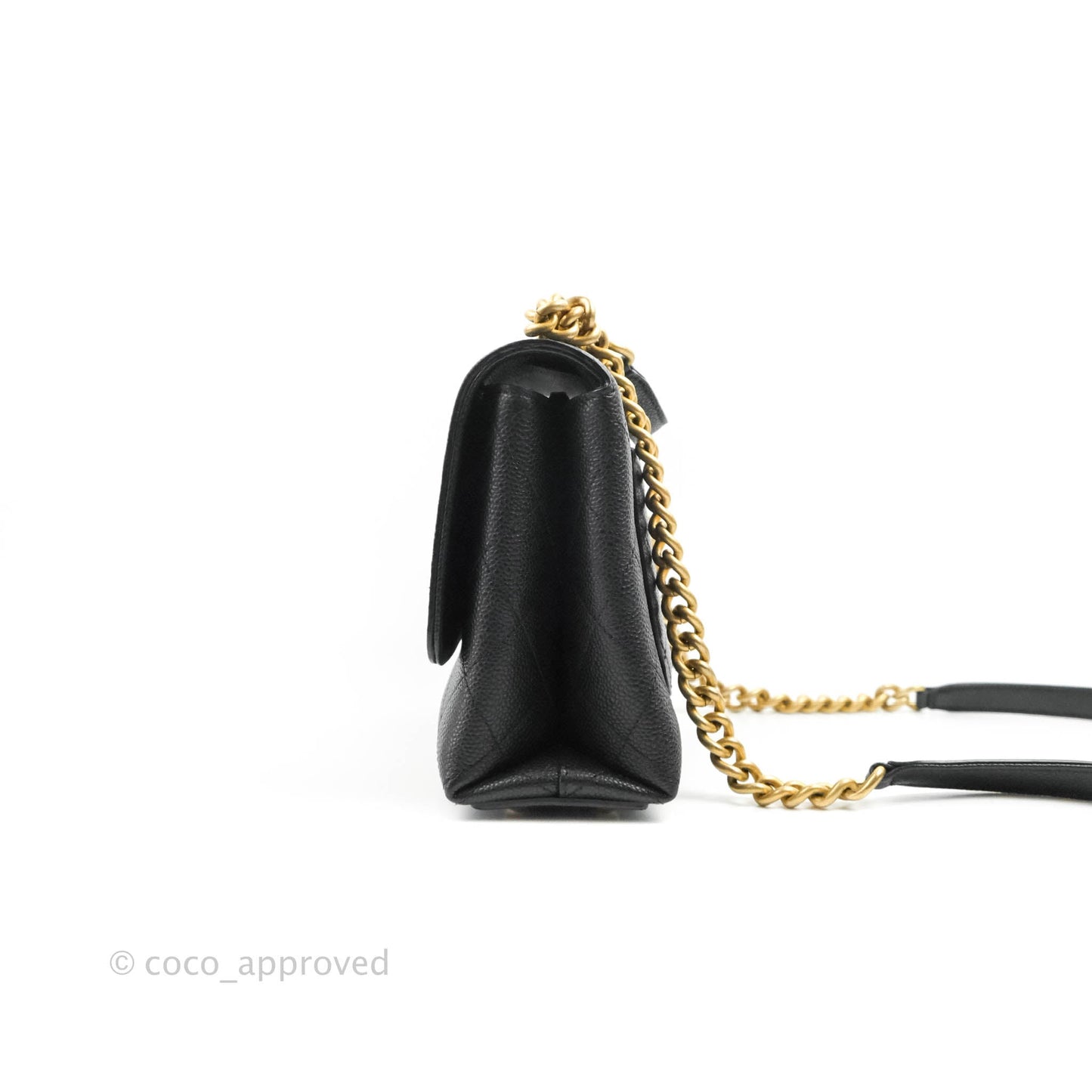 Chanel Small Chic Affinity Grained Calfskin Black Gold Hardware