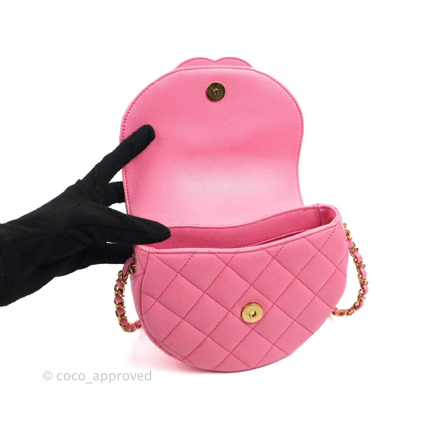 Chanel Mini Messenger Pink Caviar Bag 23P