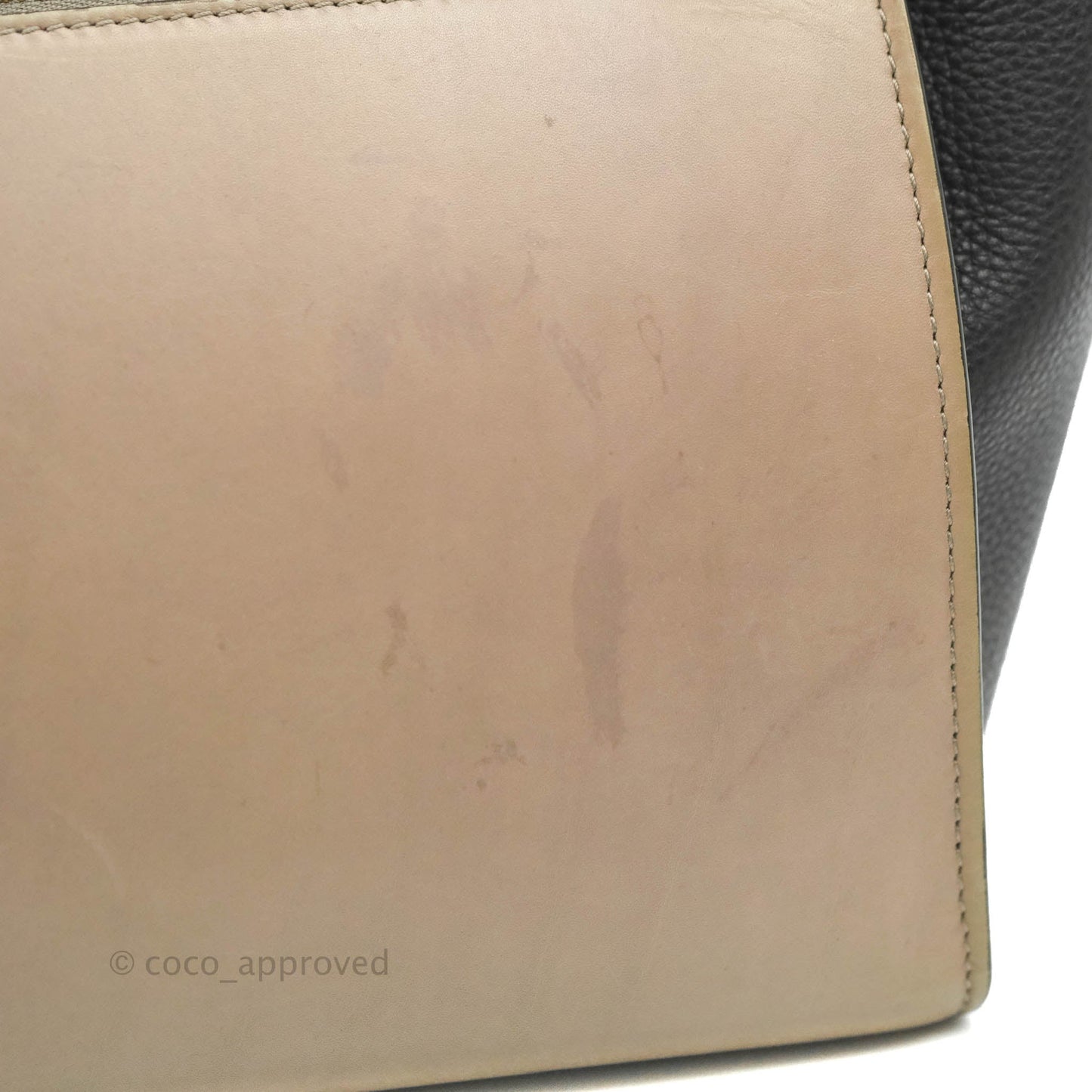 Celine Sleek Calfskin Small Tri-Color Trapeze Dark Blue
