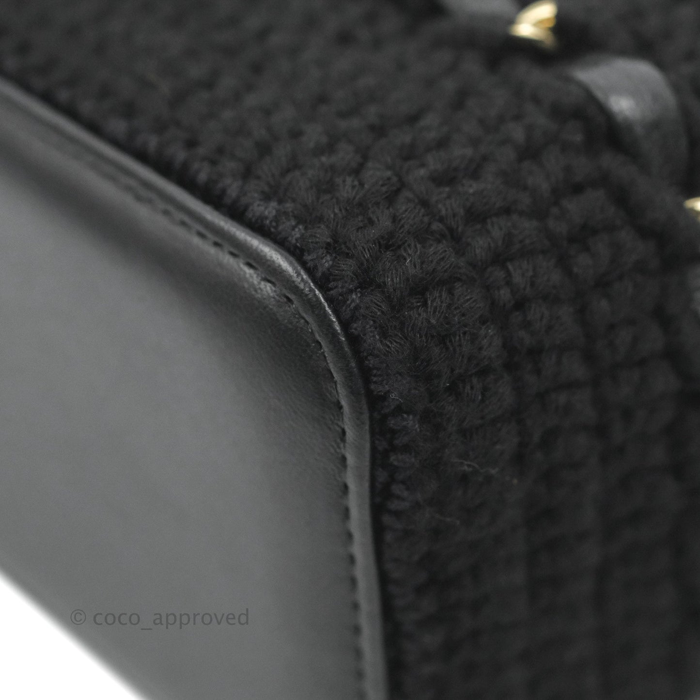 Chanel Vanity with Chain Crochet Black Lambskin Gold Hardware