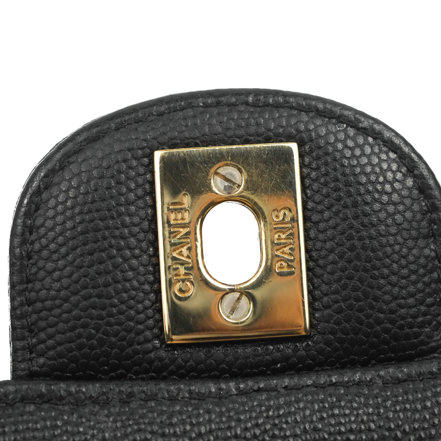 Chanel Classic Mini Rectangular Flap Black Caviar Gold Hardware 17C