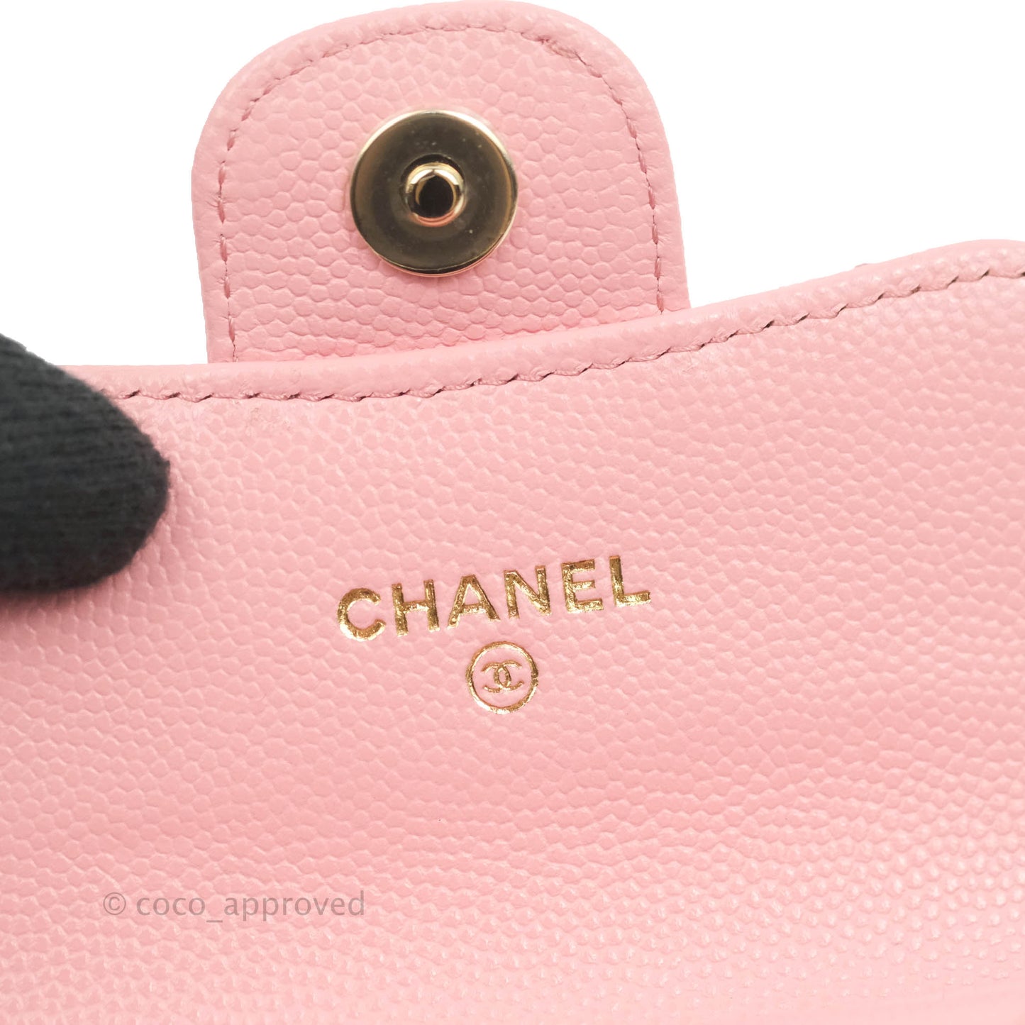 Chanel Classic Clutch With Chain Pink Caviar Gold Hardware