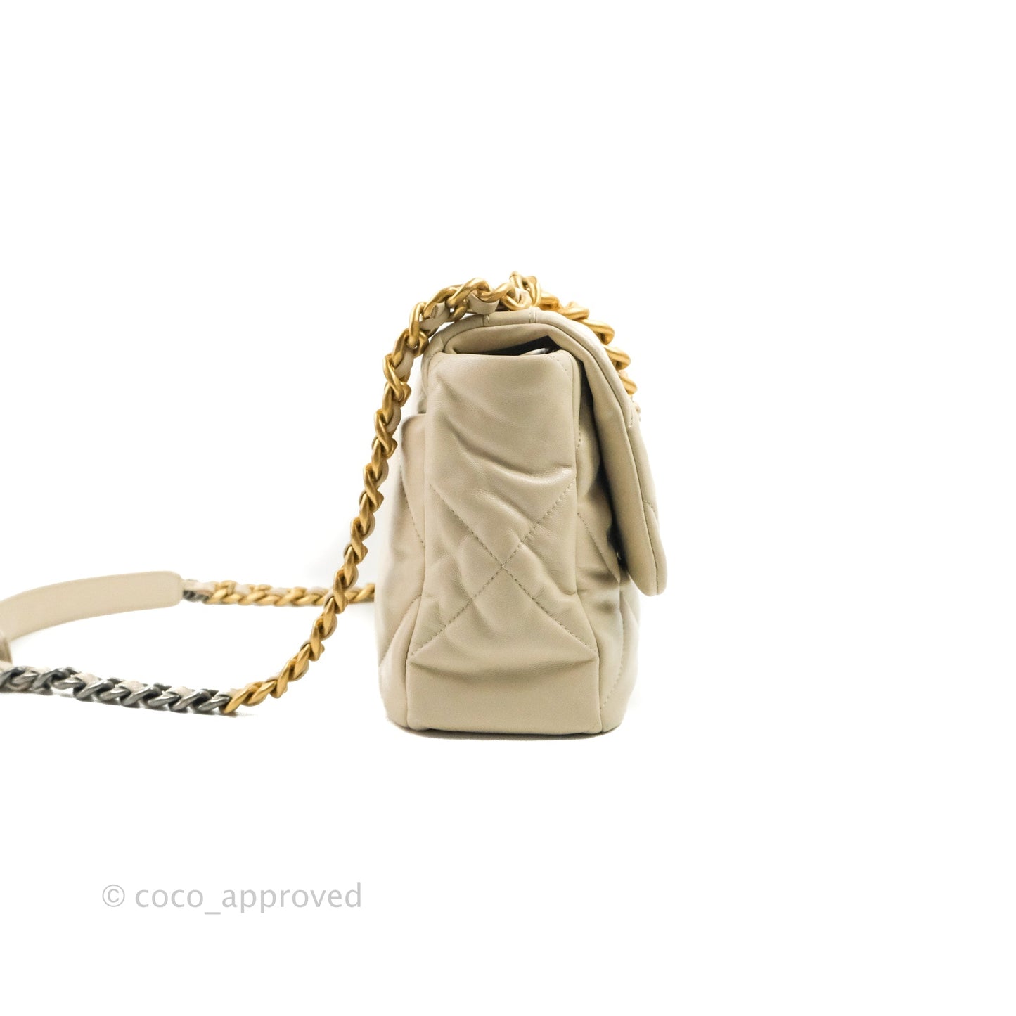 Chanel 19 Medium Ivory Mixed Hardware