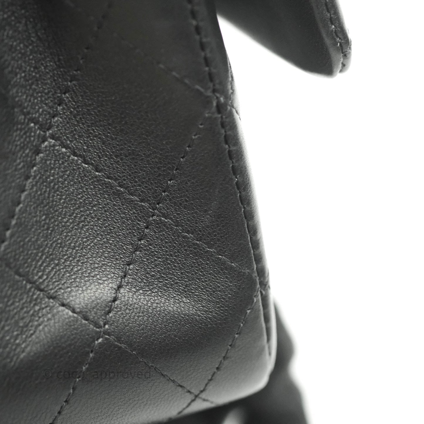 Chanel Classic Quilted M/L Medium Double Flap So Black Lambskin