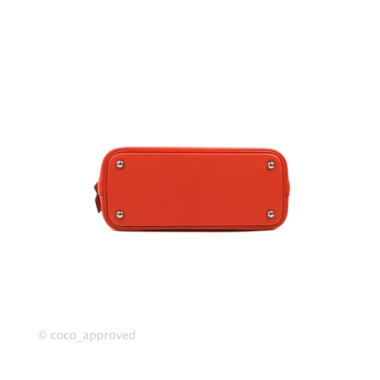 Hermès Bolide Mini 1923 Chevre Mysore Orange Poppy Palladium Hardware
