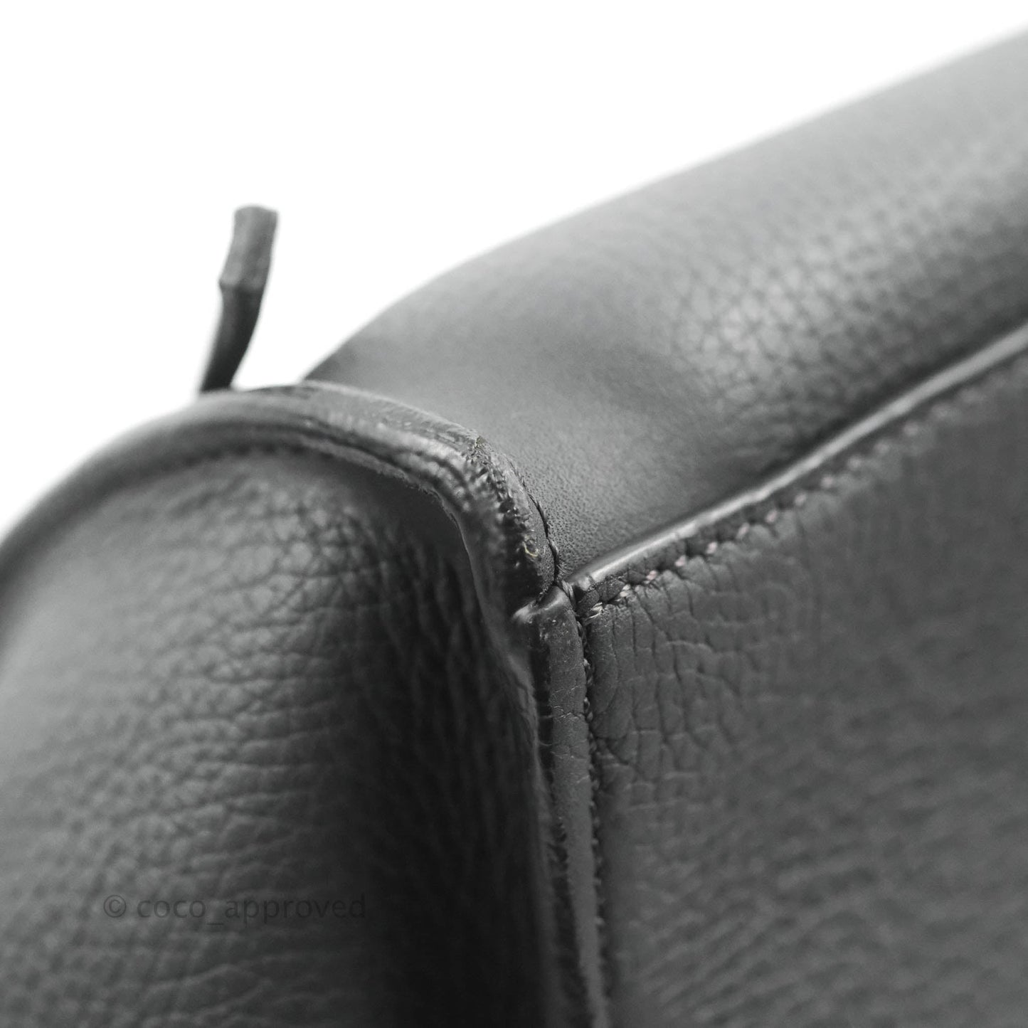 Celine Small Big Bag Black Supple Grained Leather Silver Hardware Dark Grey