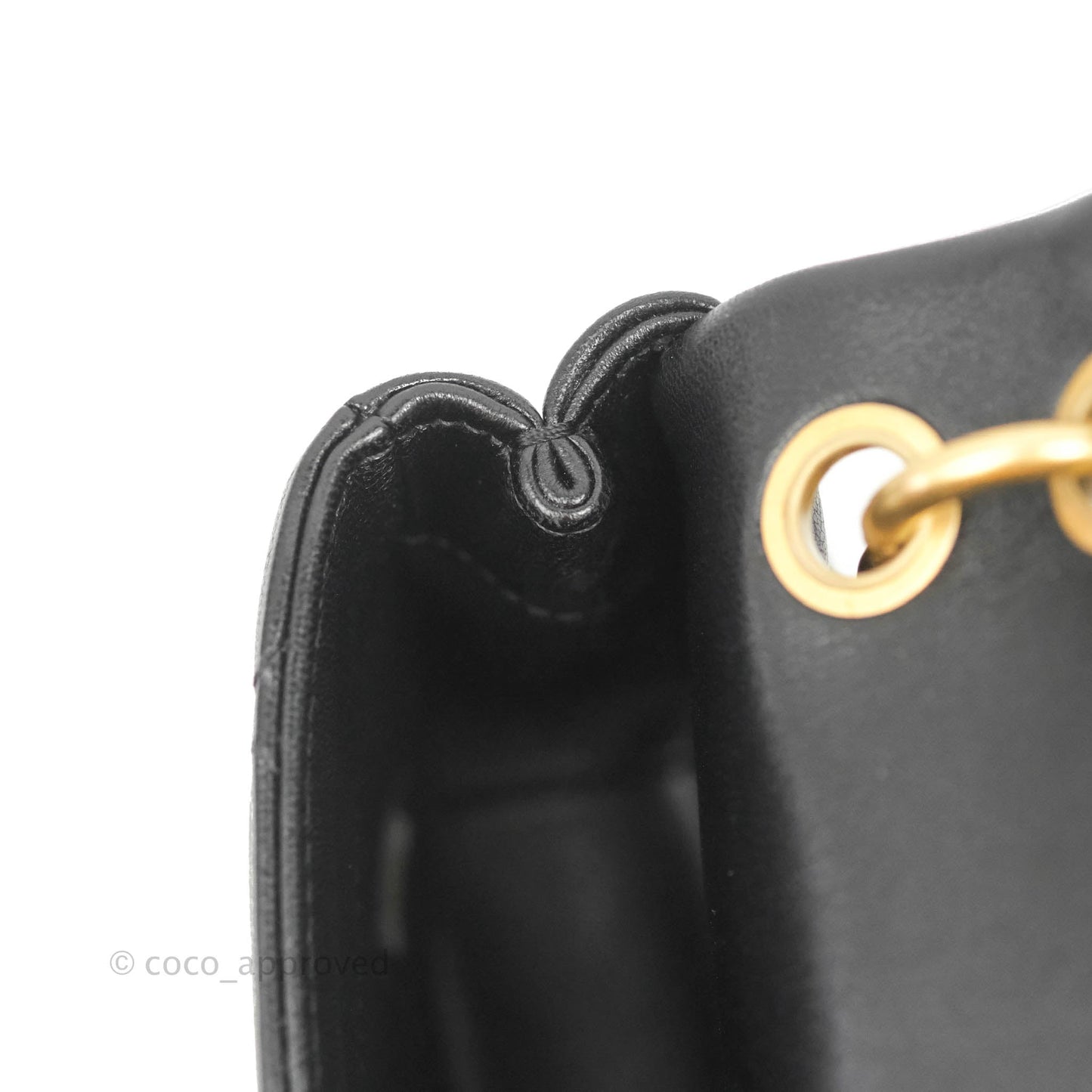 Chanel Entwined Chain Bag Black Lambskin Aged Gold Hardware