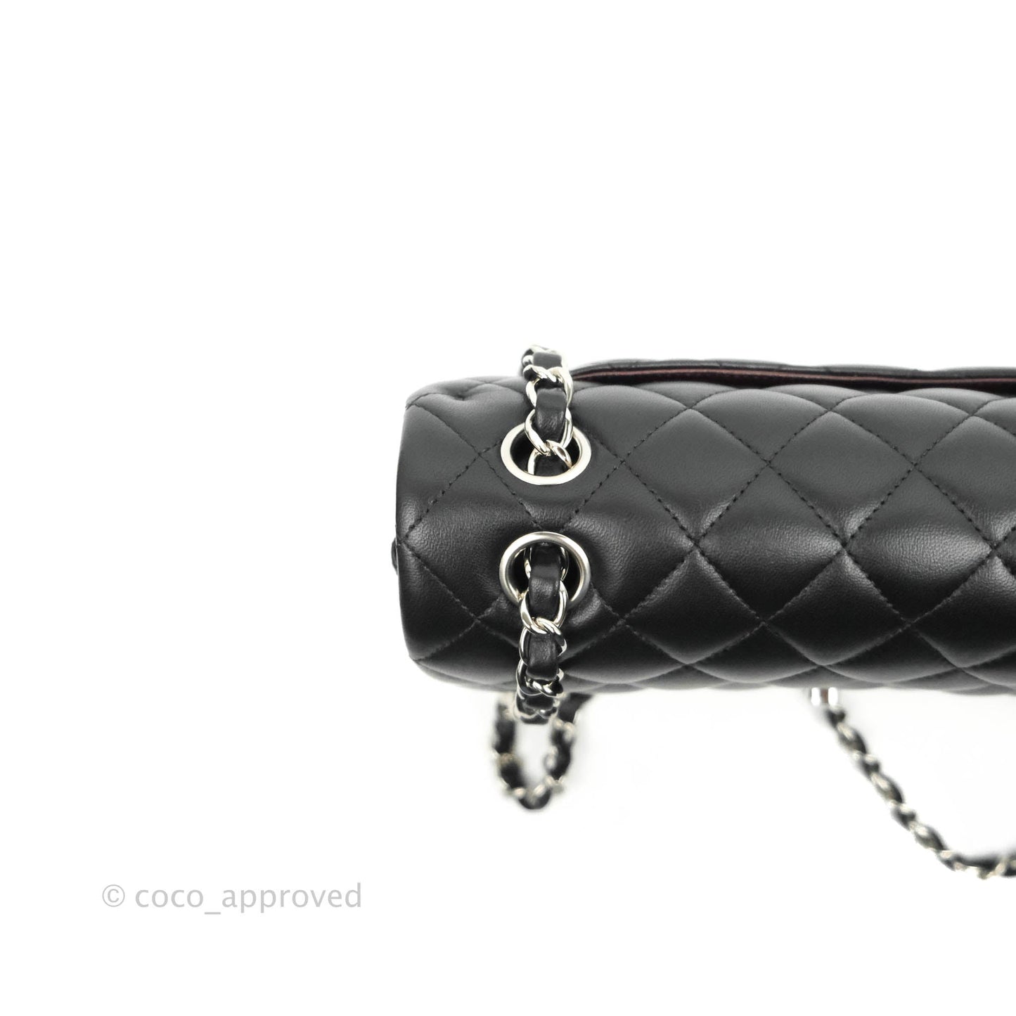 Chanel Small S/M Classic Flap Black Lambskin Silver Hardware