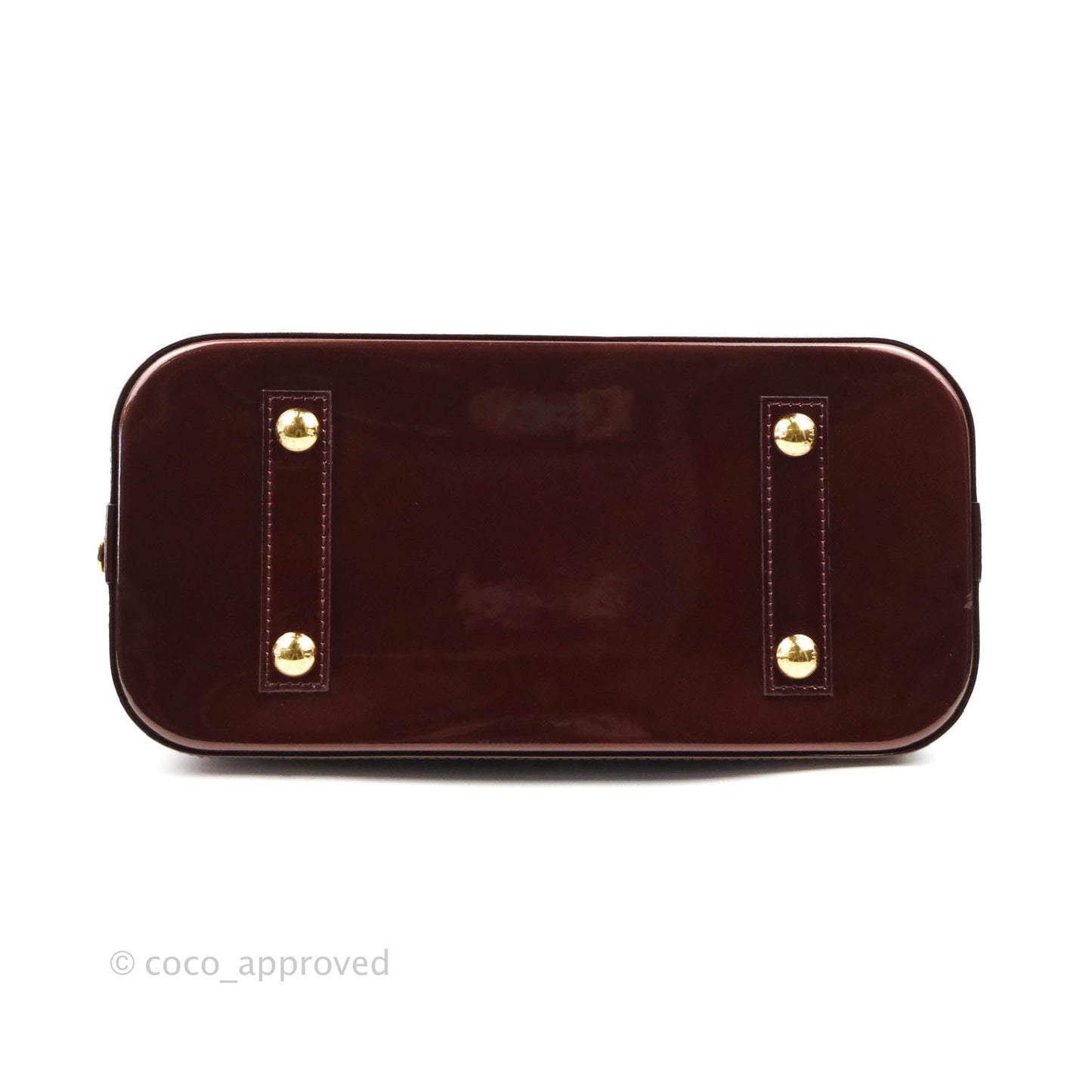 Louis Vuitton Alma PM Burgundy Patent Gold Hardware