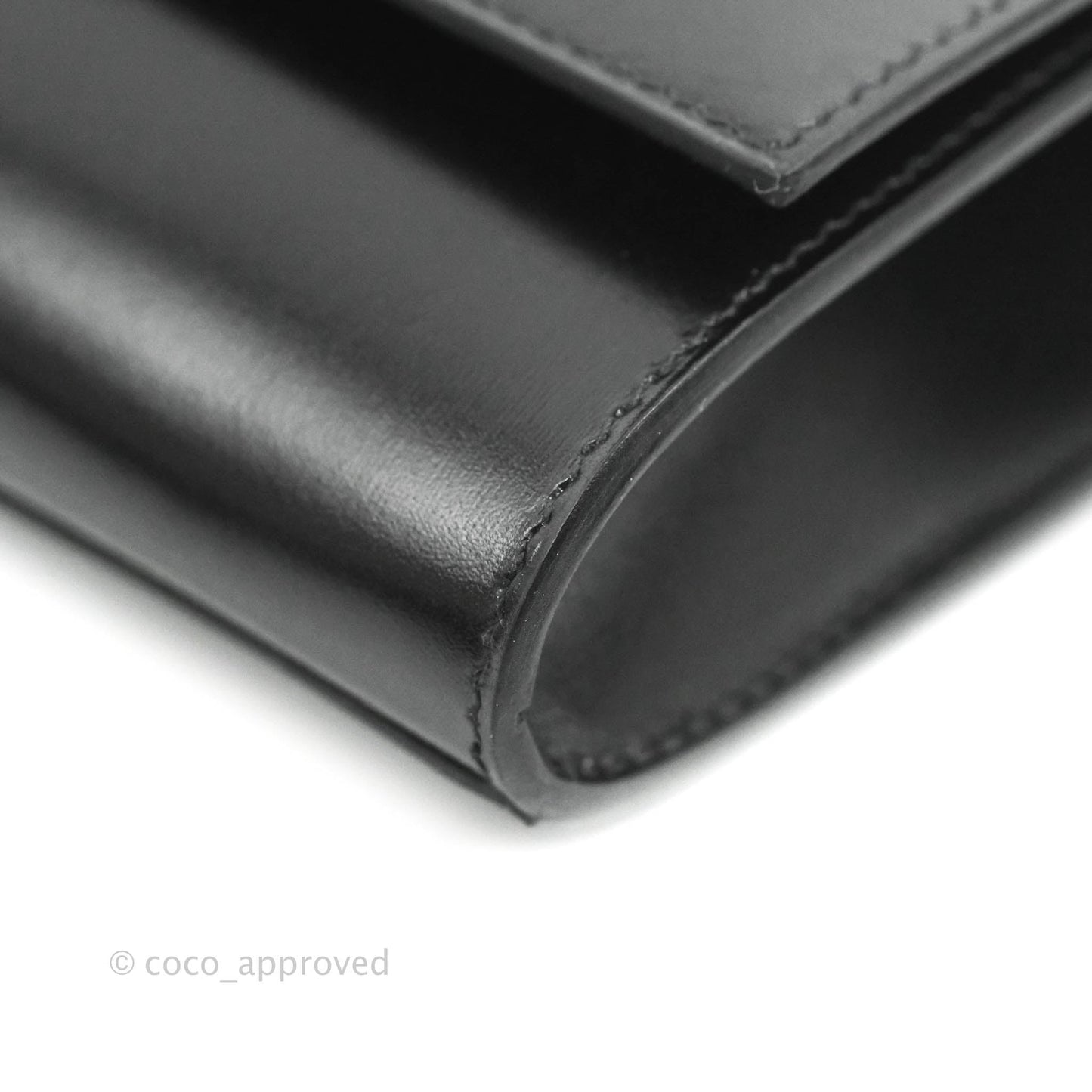 Hermes Medor 23 Clutch Black Box Leather Gold Hardware