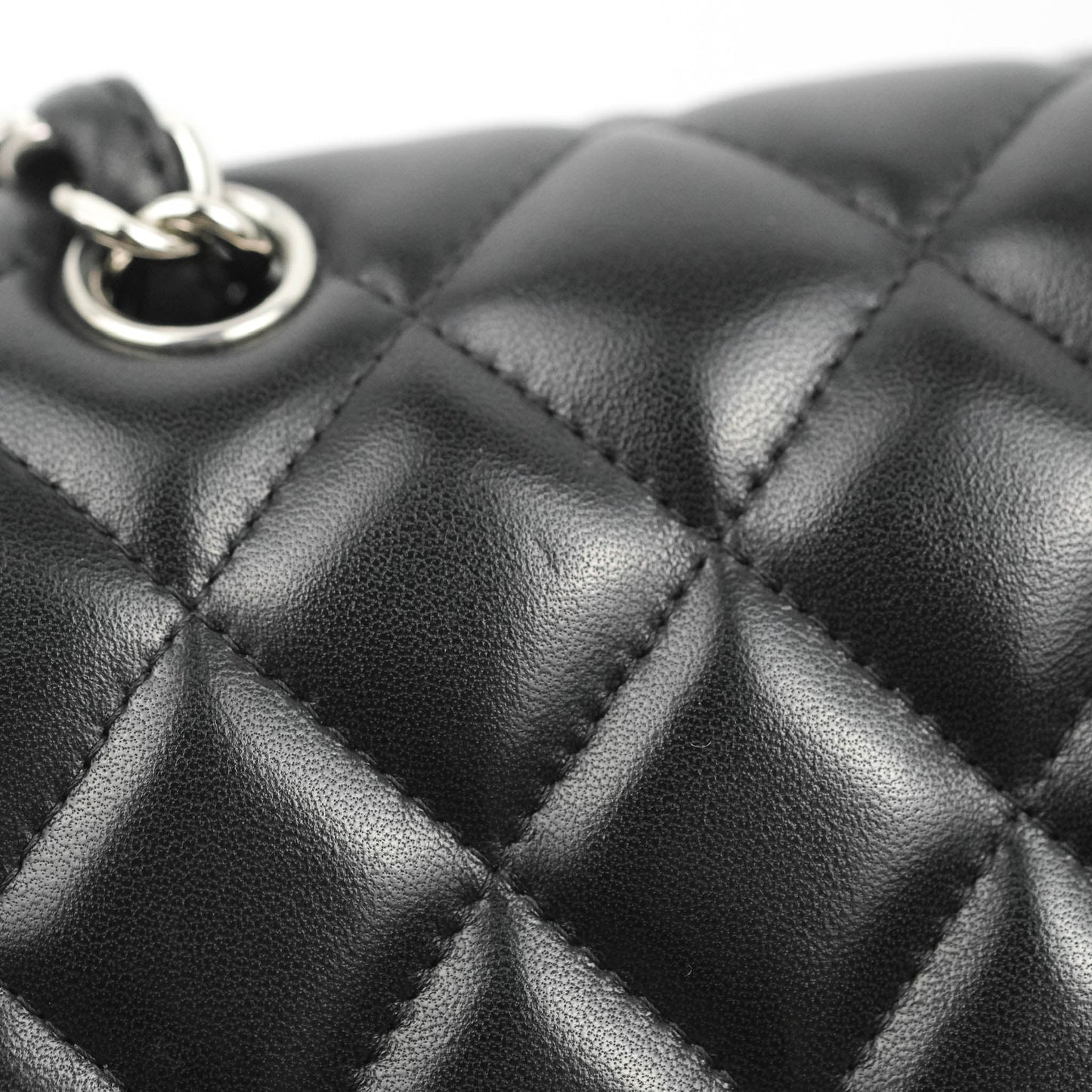 Chanel Jumbo Double Flap Black Lambskin Silver Hardware⁣⁣
