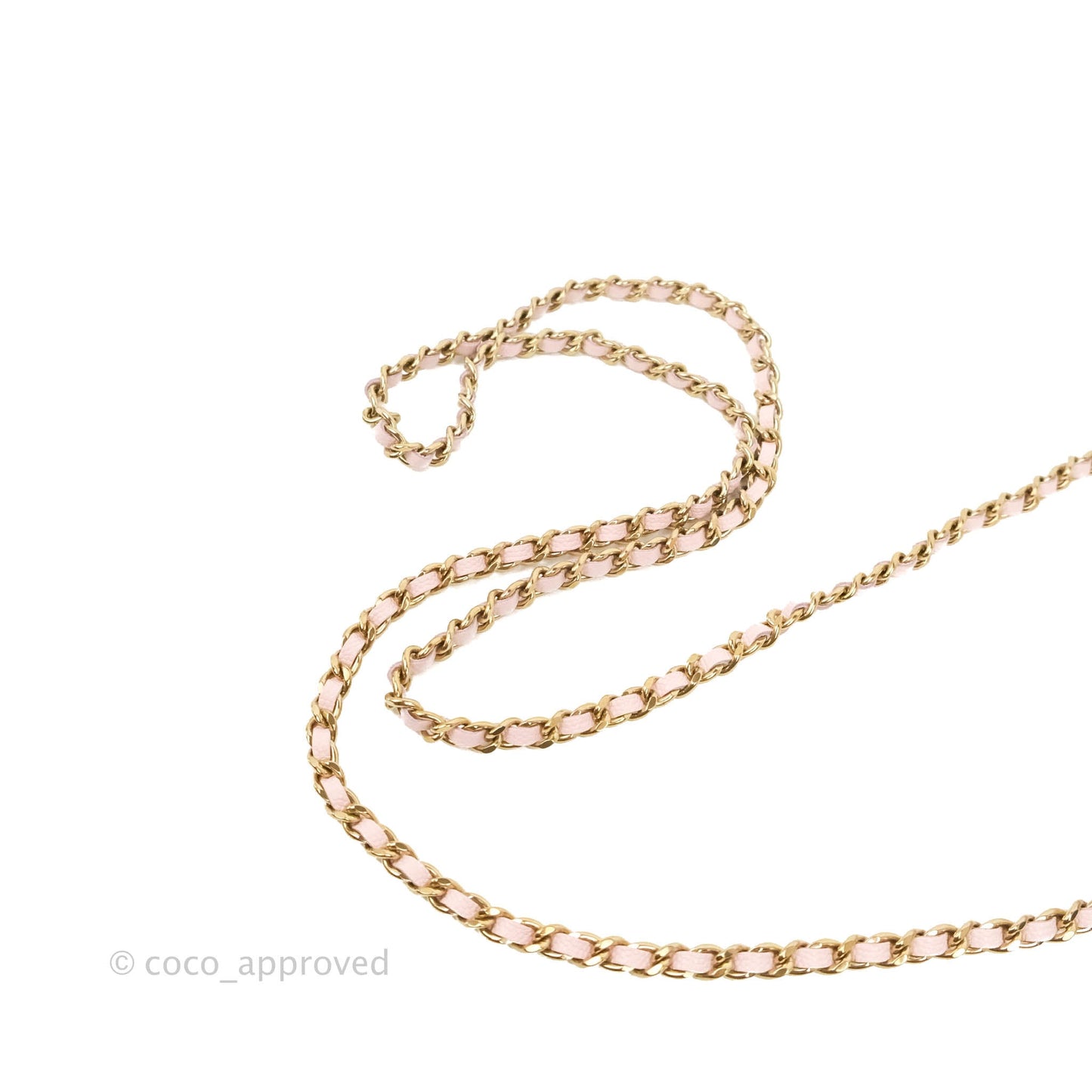 Chanel Mini Wallet With Chain Light Pink Caviar Gold Hardware