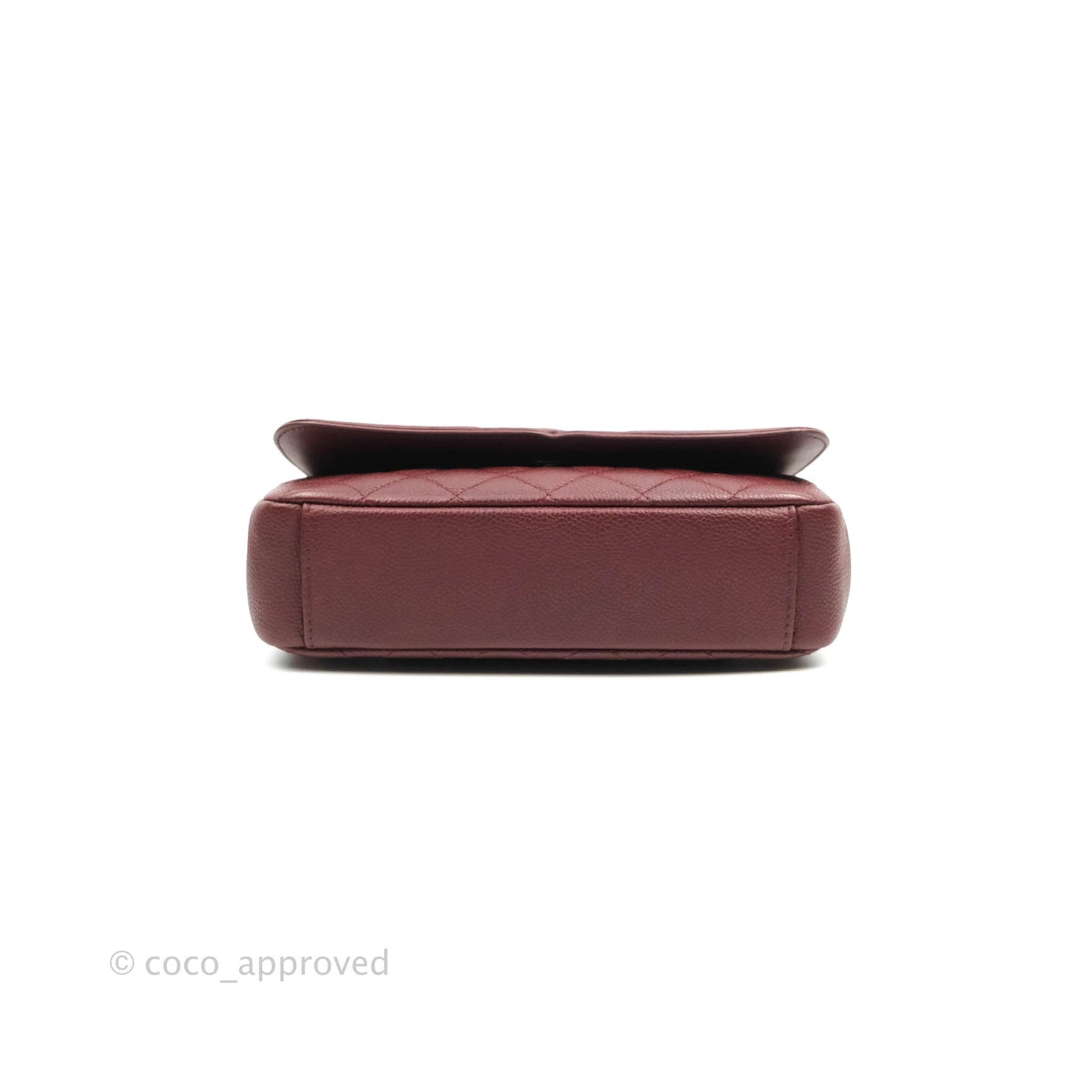 Chanel Quilted Small CC Filigree Flap Burgundy Caviar
