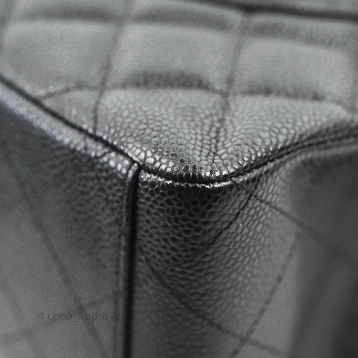 Chanel Single Flap Maxi Caviar Black Silver Hardware