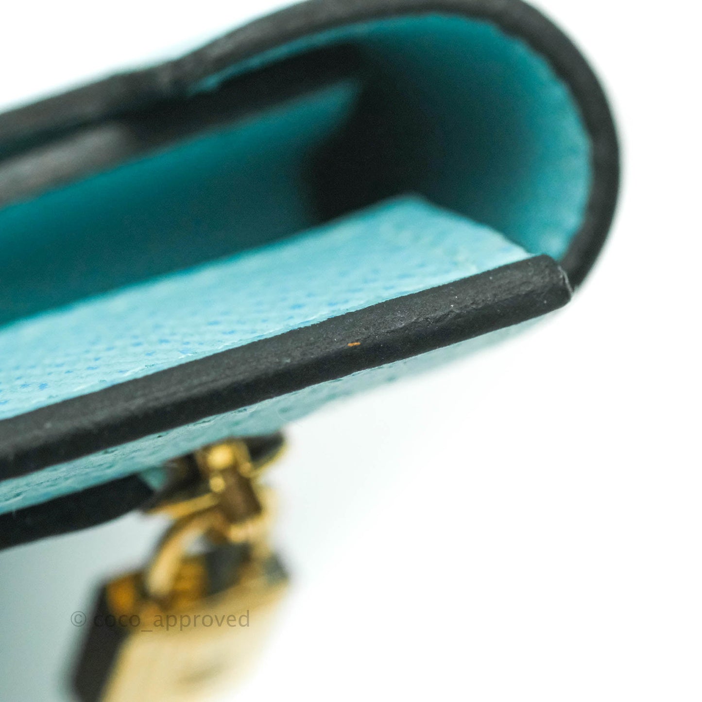 Hermès Kelly Pocket Compact Wallet Epsom Bleu De Nord Gold Hardware