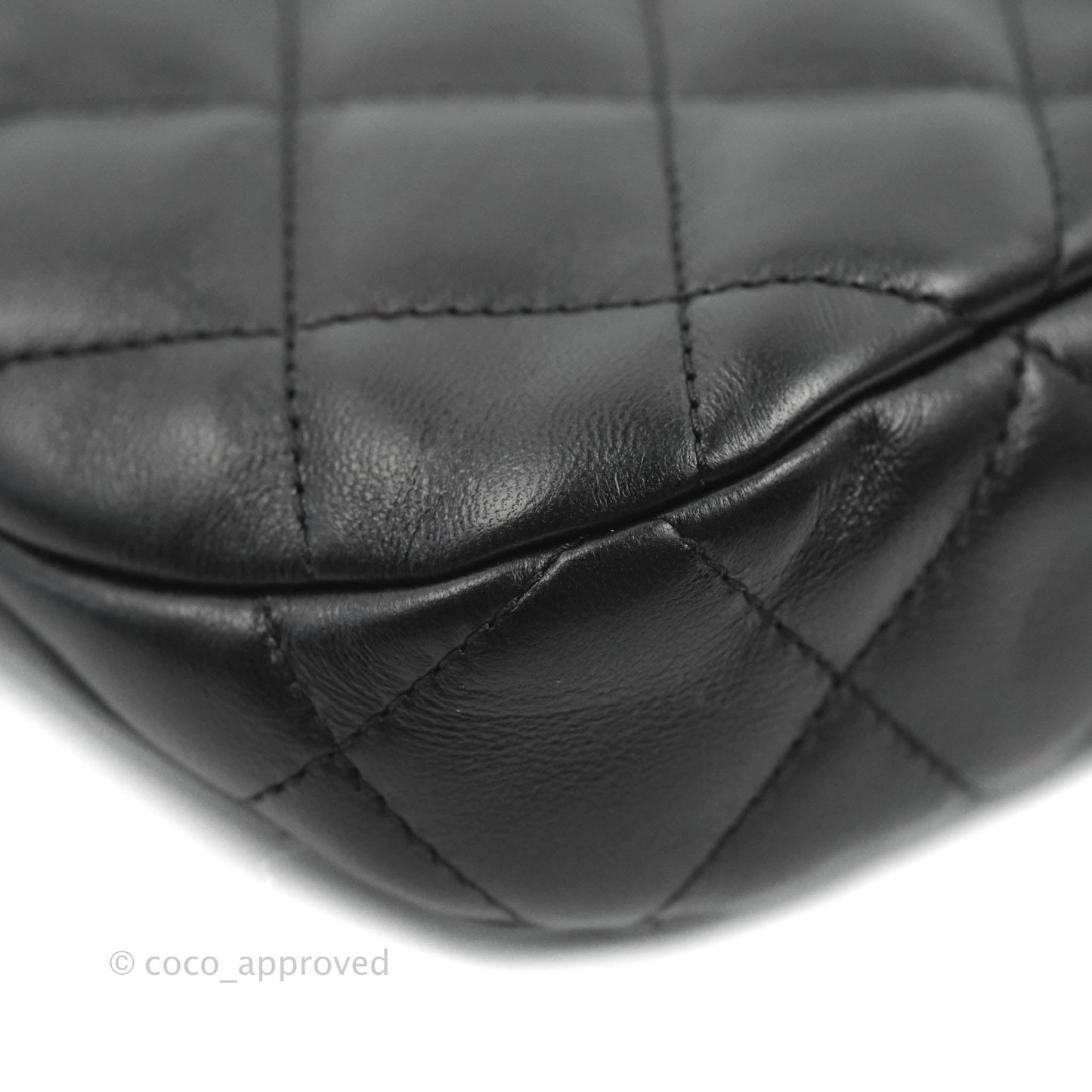Chanel Small Hobo Bag CC Chain Black Calfskin Aged Gold Hardware 22K