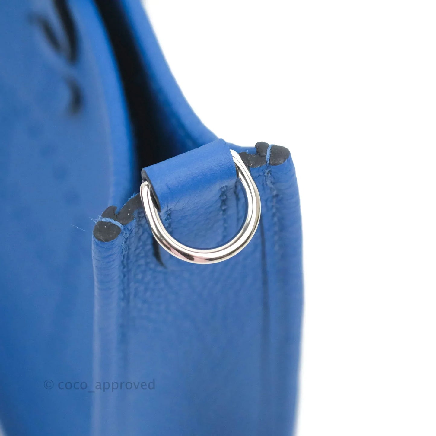 Hermès Mini Evelyne 16 Bleu France Taurillon Maurice Palladium Hardware