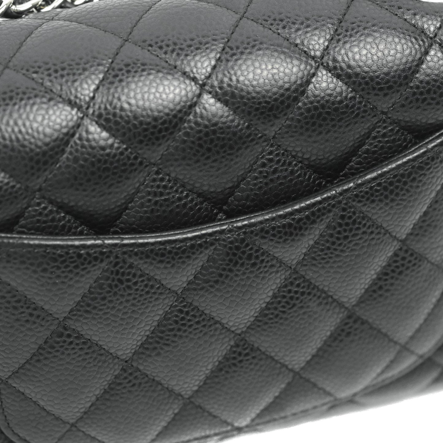 Chanel Quilted Mini Rectangular Flap Black Caviar Silver Hardware 18S