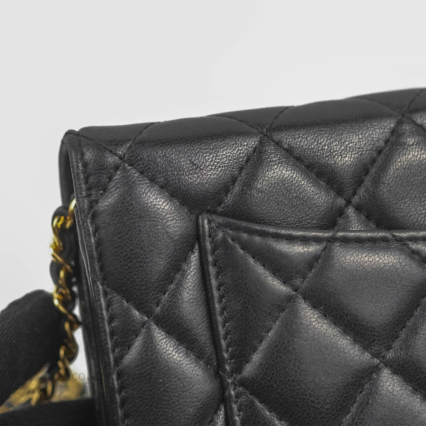 Chanel Quilted Classic WOC Black Lambskin Gold Hardware