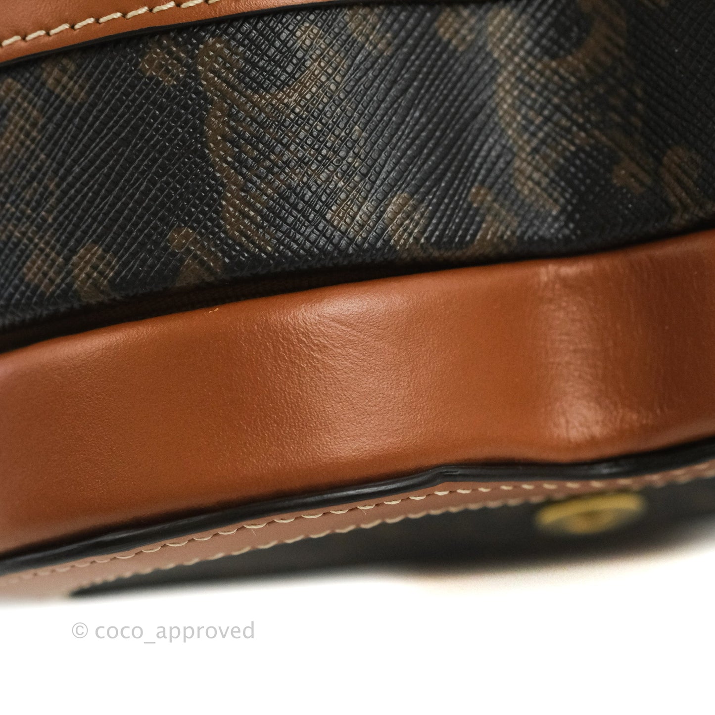 Celine Heart Tambour Bag Triomphe Canvas Tan