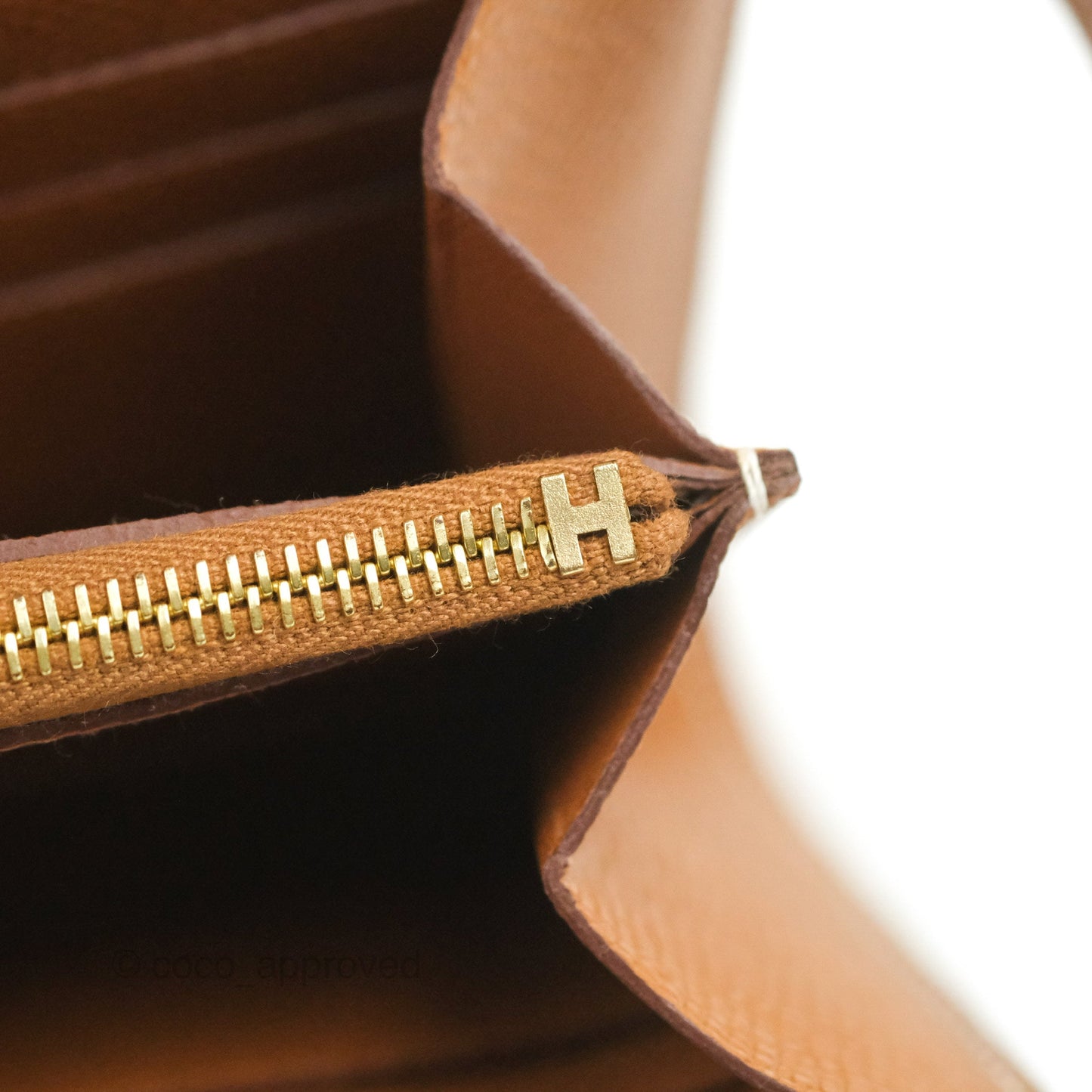 Hermès Epsom Kelly Wallet Gold Gold Hardware