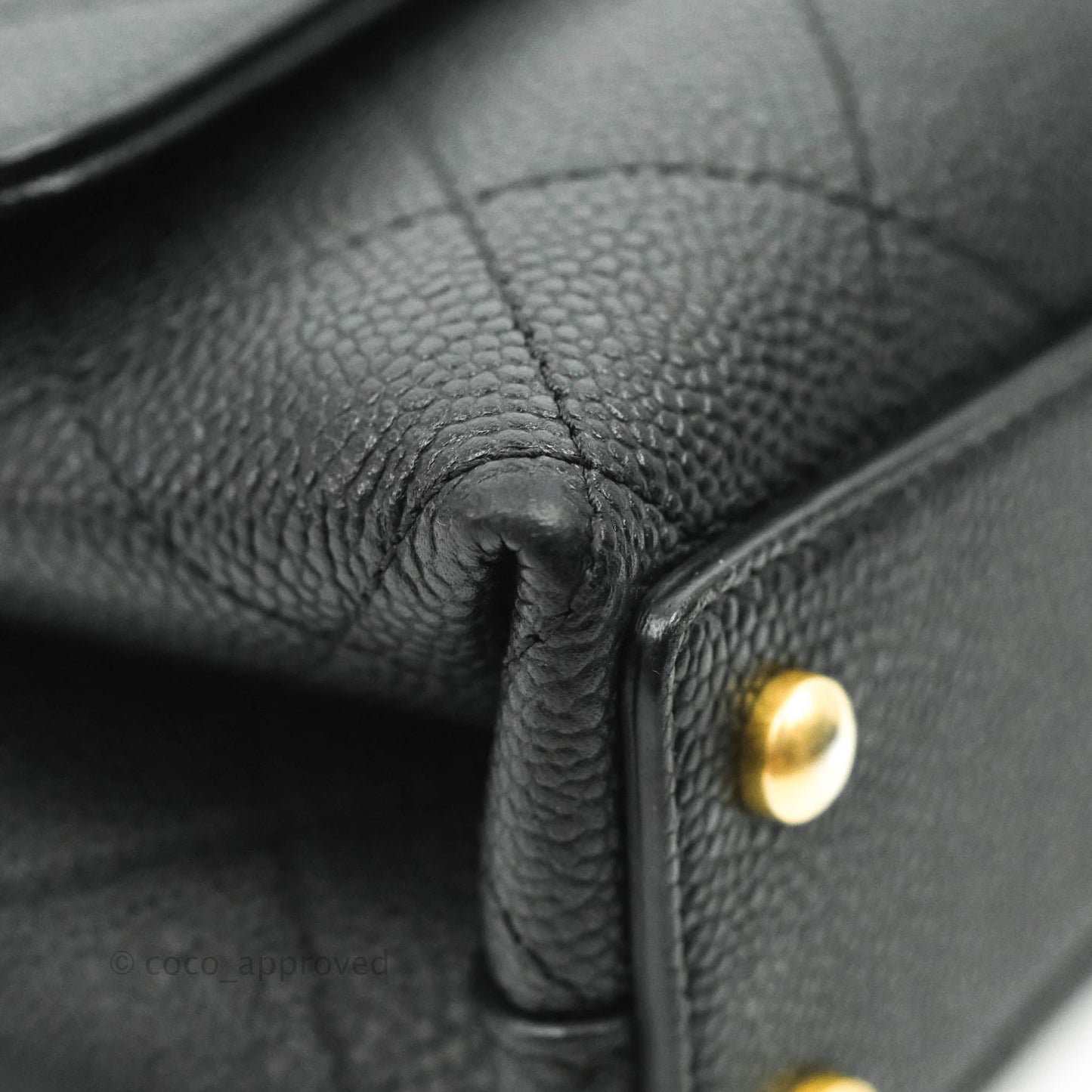 Chanel Chic Affinity Small Grained Calfskin Black Aged Gold Hardware
