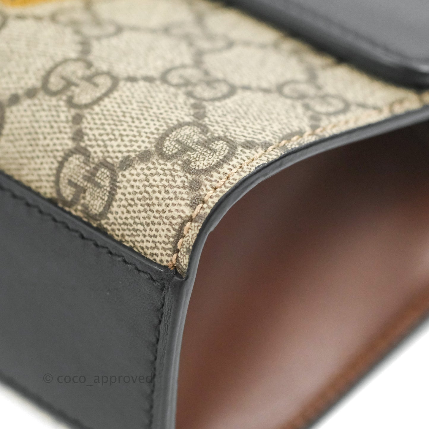 Gucci Padlock Small GG Shoulder Bag Black Beige/ Ebony GG Supreme Canvas
