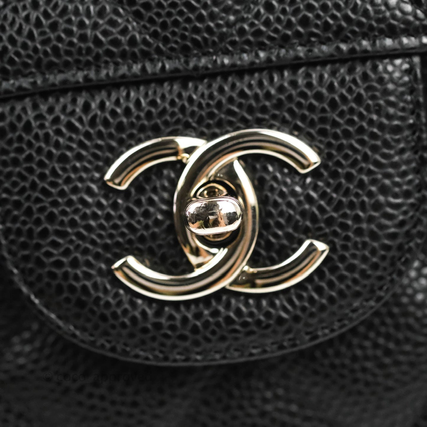 Chanel Single Flap Maxi Caviar Black Silver Hardware