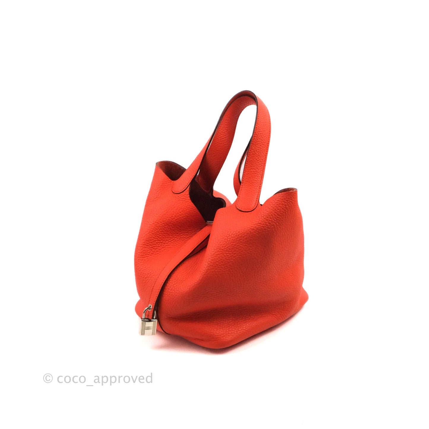 Hermès Picotin 22 Orange Clemence Palladium Hardware