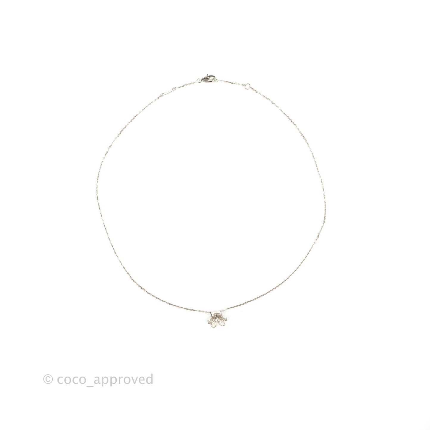 Van Cleef & Arpels Frivole Pendant White Gold Paved Diamond Mini Model