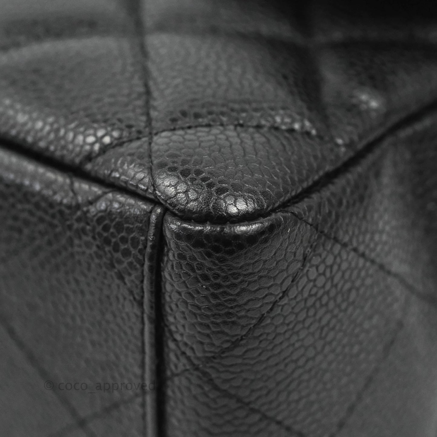 Chanel Quilted Single Flap Maxi Black Caviar Silver Hardware
