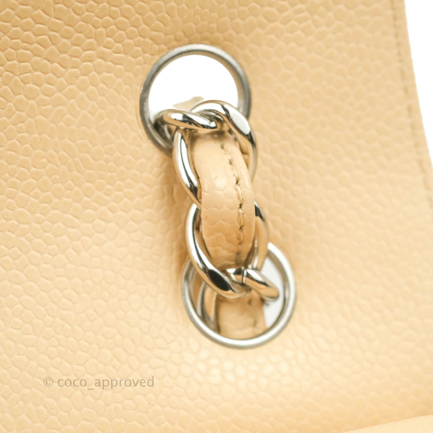 Chanel Jumbo Double Flap Beige Caviar Silver Hardware⁣⁣