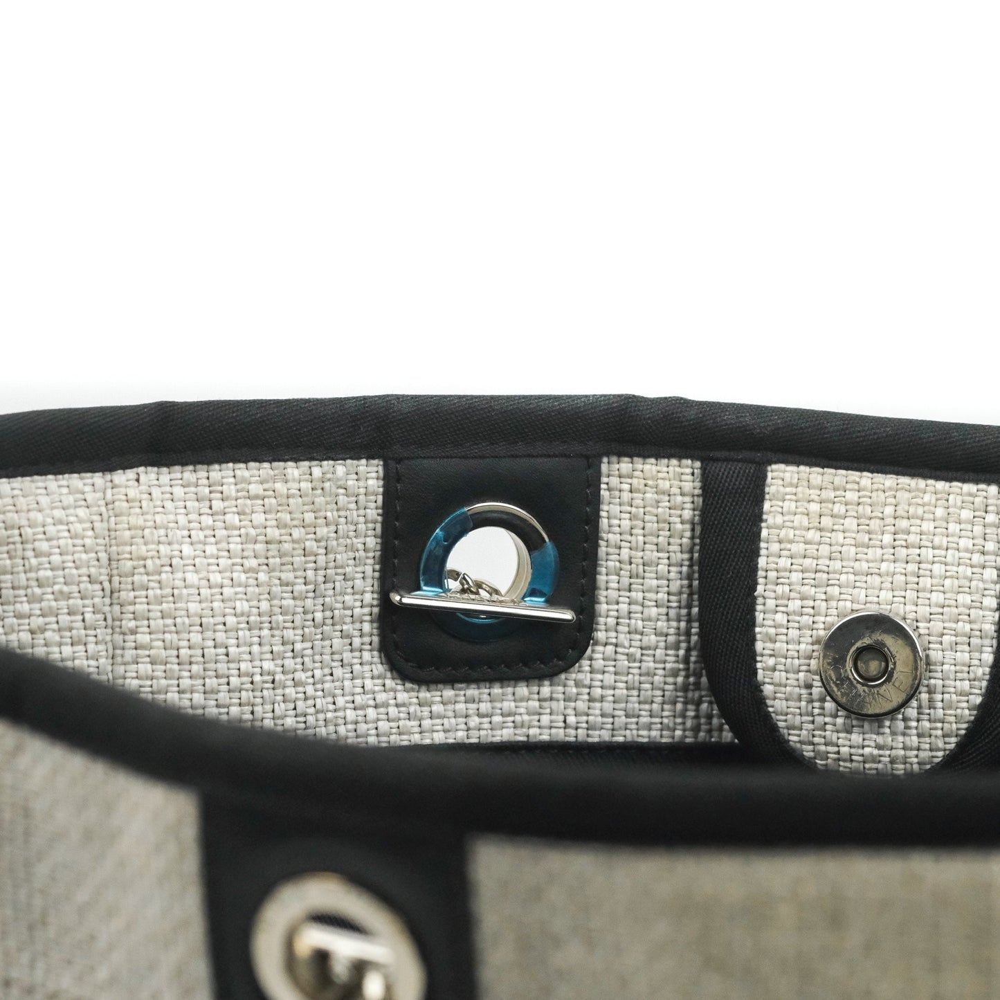Chanel Medium Deauville Tote Light Grey Canvas
