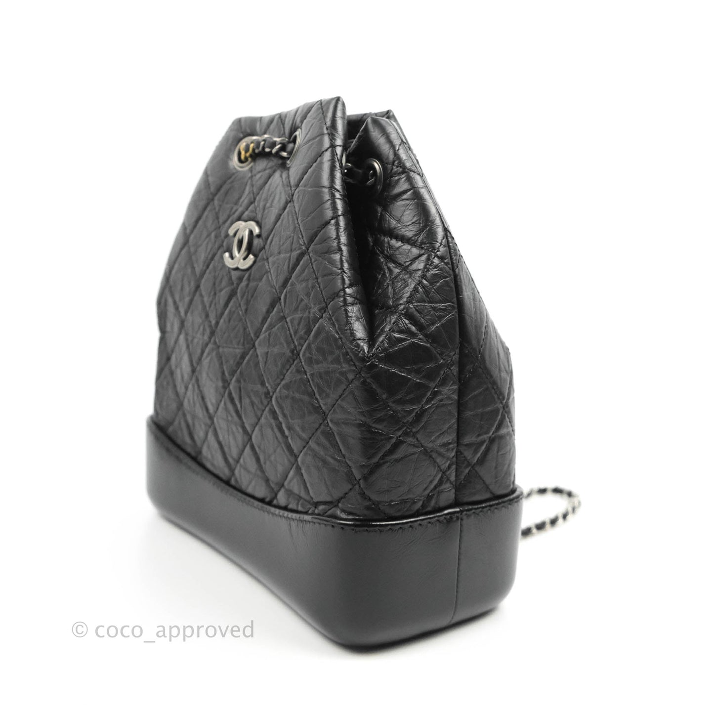 Chanel Small Gabrielle Backpack Black Aged Calfskin