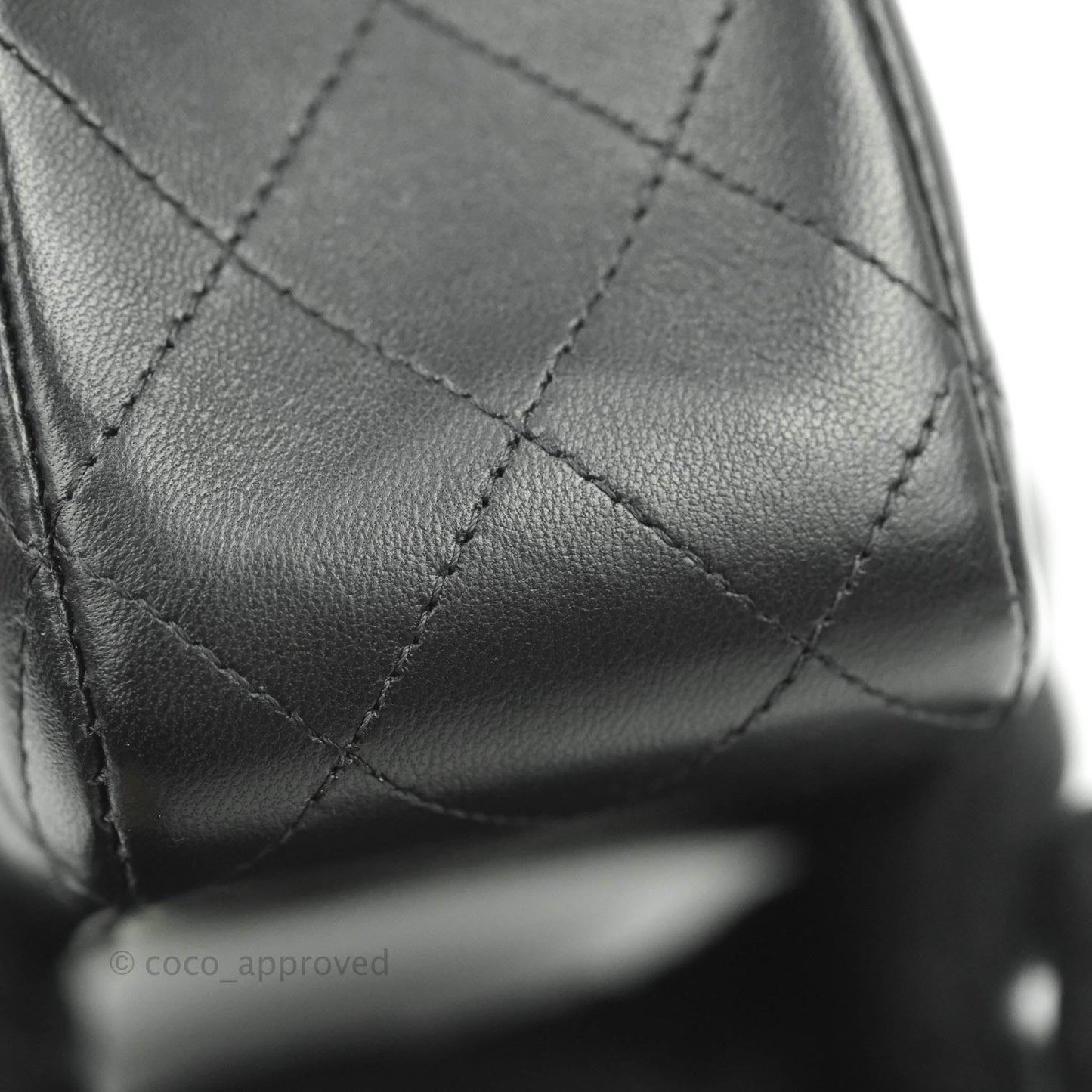 Chanel Classic Quilted M/L Medium Double Flap So Black Lambskin