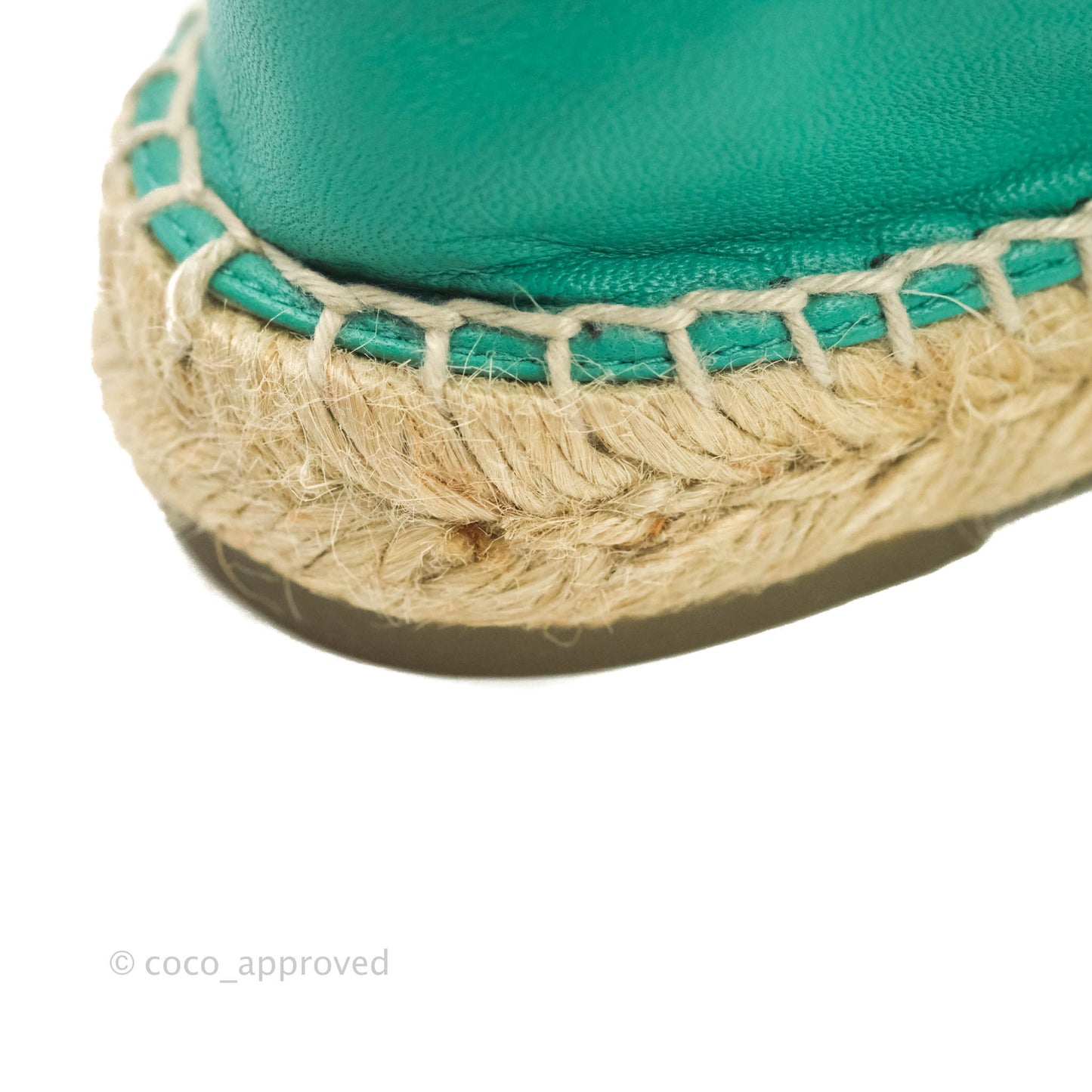 Chanel CC Espadrilles Green Black Lambskin 19S Size 36