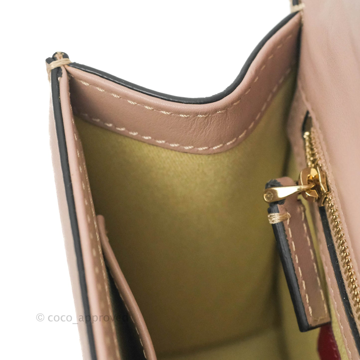 Valentino Vitello Small Glam Lock Rockstud Flap Poudre