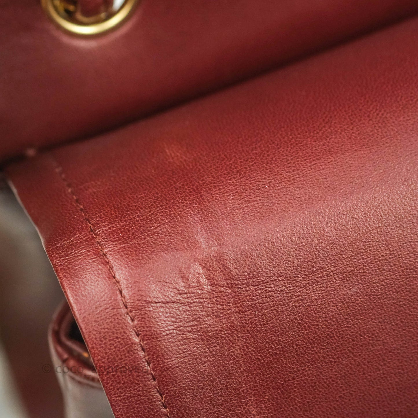 Chanel Jumbo Double Flap Burgundy Lambskin Gold Hardware