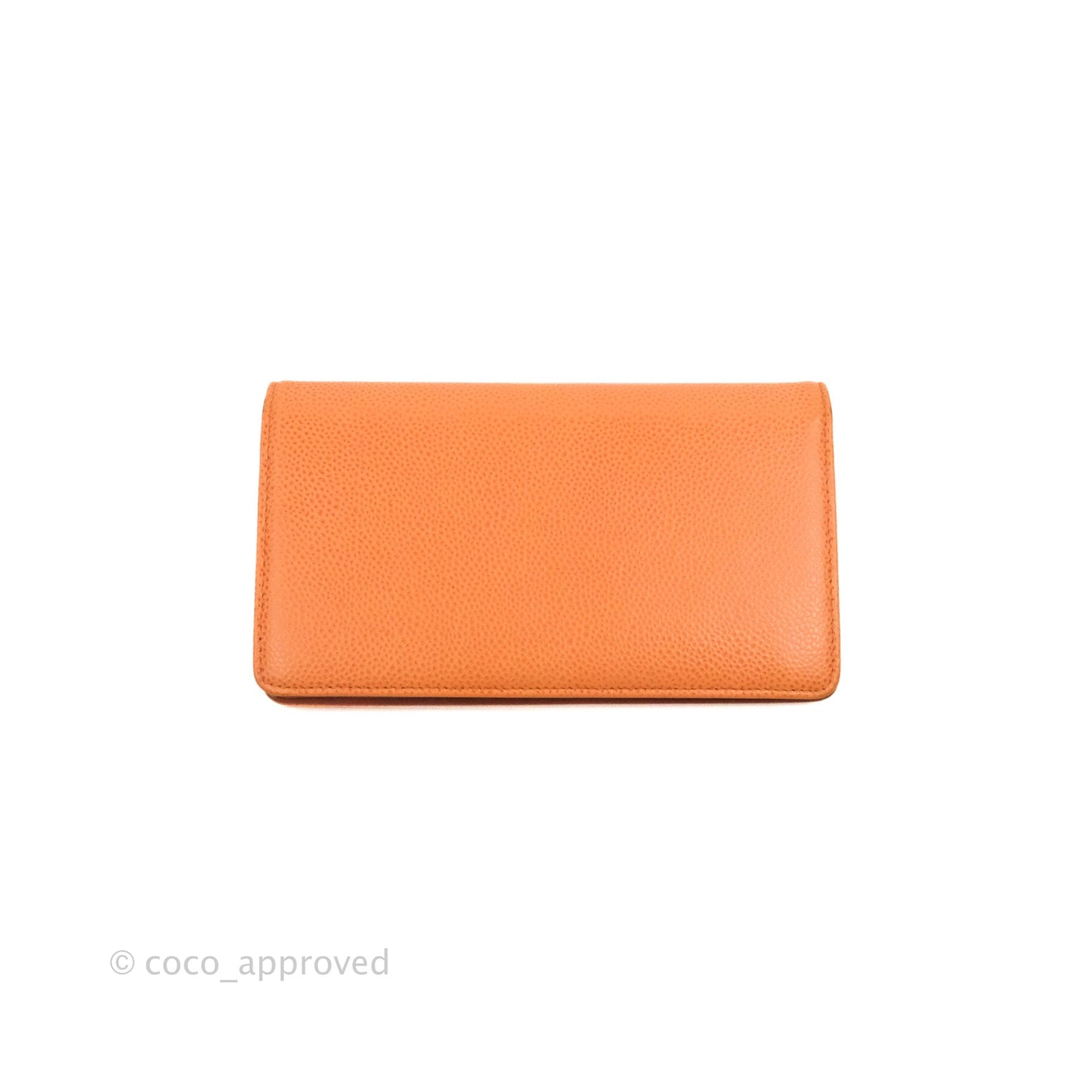 Chanel Yen Wallet Orange Claire Grained Calfskin
