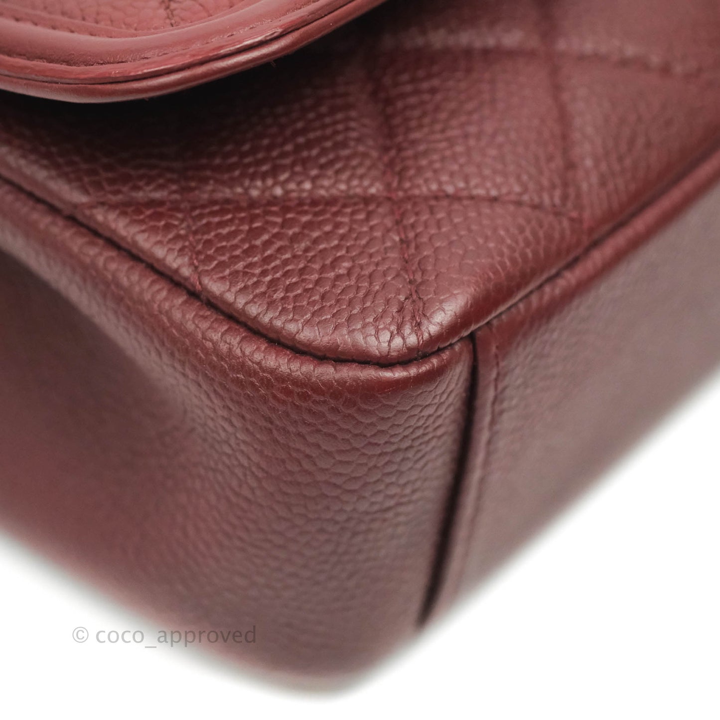 Chanel Quilted Small CC Filigree Flap Burgundy Caviar