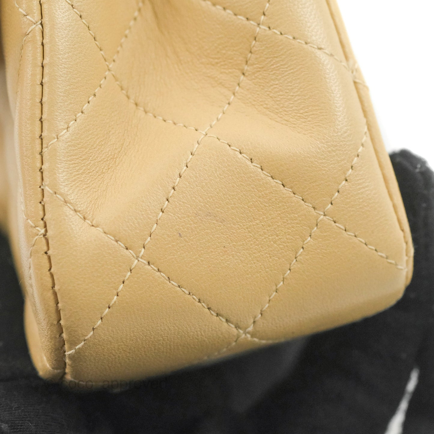 Chanel Classic Vintage Small Flap Beige Lambskin 24K Gold Hardware