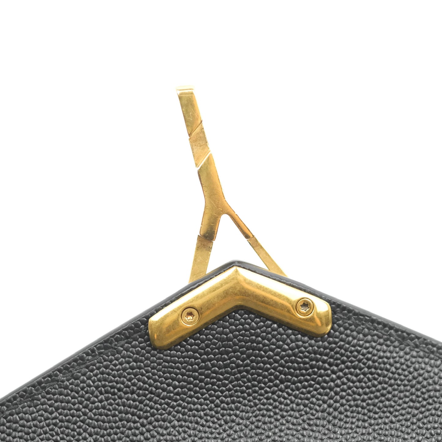 Saint Lauren Cassandra Mini Top Handle Bag Black Grained Calfskin