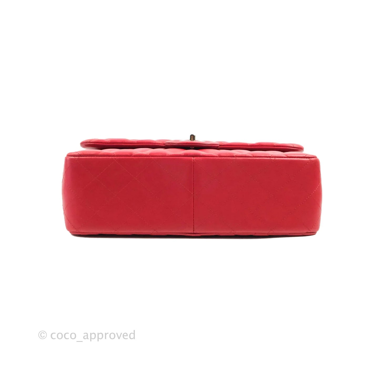 Chanel Jumbo Double Flap Red Lambskin Silver Hardware⁣⁣