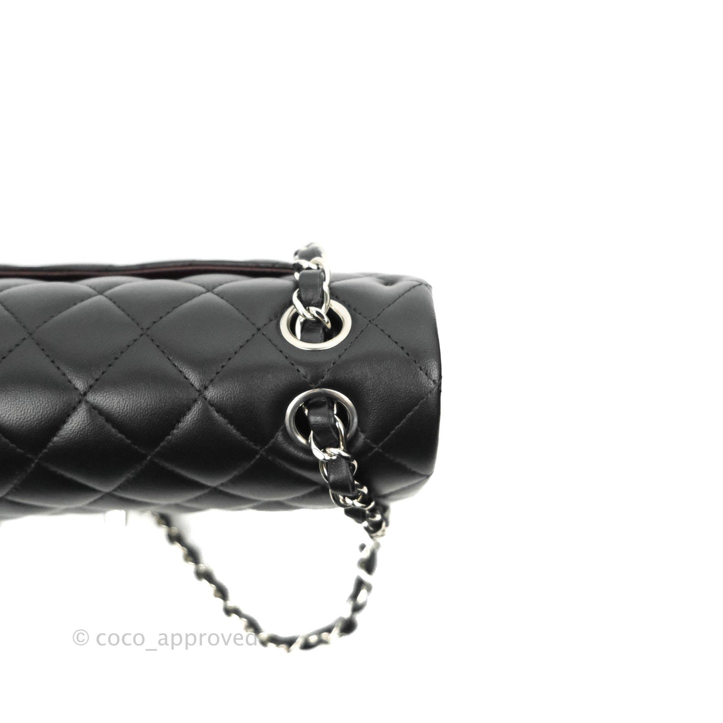Chanel Small S/M Classic Flap Black Lambskin Silver Hardware
