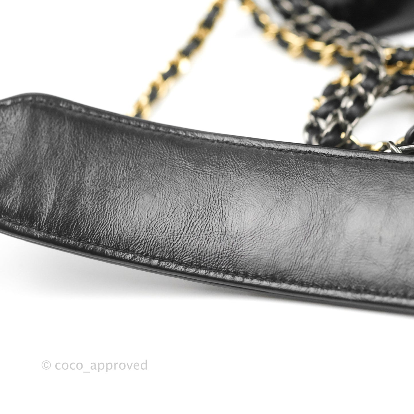 Chanel Medium Gabrielle Hobo with Logo Handle Black Aged Calfskin